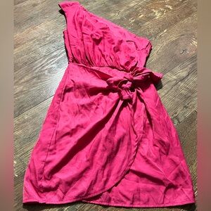SHEIN One Shoulder Pink Dress